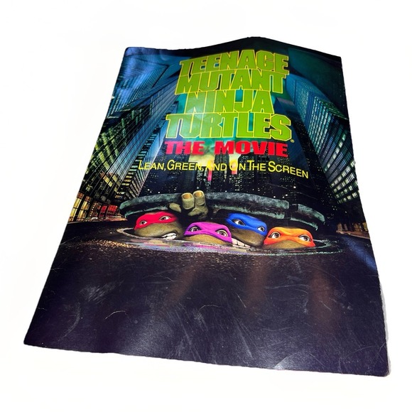 Other - Vintage 1990 Teenage‎ Mutant Ninja Turtles the Movie Poster Book Imperfect
